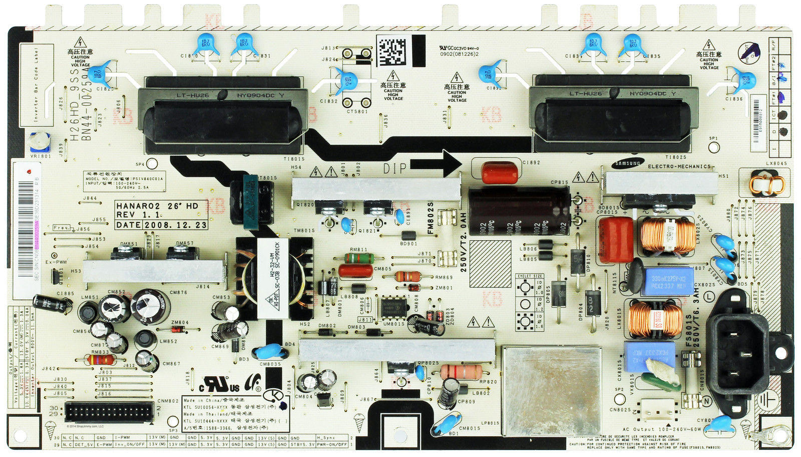Samsung BN44-00259A Power Supply Backlight Inverter tested